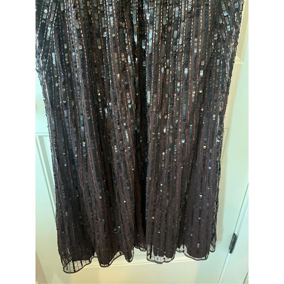 MAC DUGGAL EMBELLISHED FULL LENGTH LAYERED SLEEVE GOWN - Picture 6 of 14